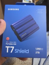 Sealed New Samsung T7 Shield 2TB External USB 3.2 Gen2 Rugged SSD IP65 Blue picture