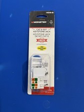 Monster Cat 6 Keystone Jack #140248-00   White   NEW picture