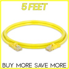 Yellow Cat5e Cable Ethernet Cat5 Patch Cord Internet LAN Network Wire LOT picture