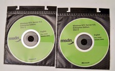 AUTHENTIC NEW RARE Microsoft Windows NT Server 4.0 Enterprise Edition Disc 1 & 2 picture