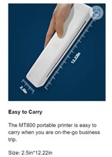 HPRT MT800Q Bluetooth Portable A4 Thermal Mobile Printer+Case+Ribbon picture