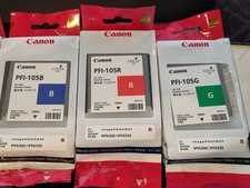 Genuine Canon Ink PFI-105B, PFI-105R, PFI-105G NEW + Open Box PFI-105MBK picture