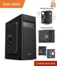 Versatile ATX Mid Tower PC Case - Pre-Installed Fan & USB 3.0 Ports, Black picture