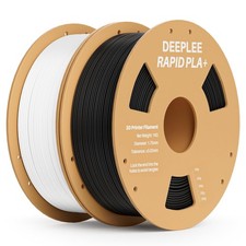 DEEPLEE Rapid PLA Plus Filament 1.75mm 2 Pack 1kg Black & White picture