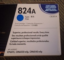 Genuine HP CYAN Toner Cartridge - 824A OPEN BOX  picture