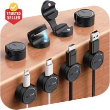 8-Pack Silicone Cord Organizer Magnetic Cable Clips, Adhesive Cable Management u picture