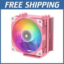Pink CPU Air Cooler 5 Heat Pipes RGB Lights Sync picture
