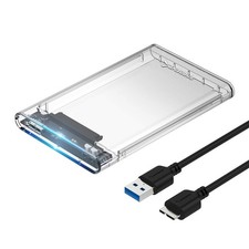 SABRENT 2.5in SATA to USB 3.0 Clear SSD/HDD Enclosure Clear, picture