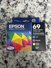 Epson 69 Black Cyan Magenta Yellow Ink Set T069120-BCS Genuine OEM Bulk Package picture