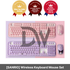 [SANRIO] My Melody, Kuromi Wireless Keyboard Mouse Set / Retro Typing Keyboard picture