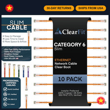 Slim 10-Pack 7FT Cat6 Ethernet Cables, 28AWG High-Speed LAN Patch Cord, Clear Bo picture