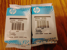 TWO 2 Genuine OEM HP 63XL Tri-color Ink Bulk Packaging  picture