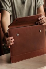 Leather Sleeve for 13-inch MacBook Air and MacBook Pro - Cognac  picture