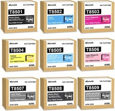 T850 Ink Cartridge for Epson SureColor P800 (9-Pack,T8501 T8509 High Yield) 80ML picture