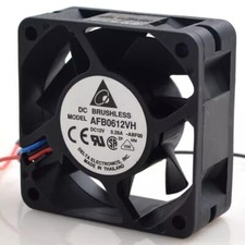 Delta AFB0612VH-ABF00 12V 0.28A 6025 6CM 3-Wire Dual Ball Cooling Fan picture