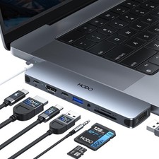 USB C Hub HDMI Adapter for MacBook Pro Air M3 M2 M1 8-in-2, Space Gray picture