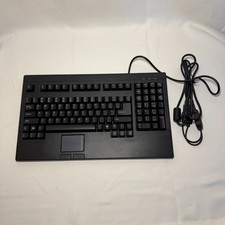 Adesso Easytouch 730 ACK-730PB Touchpad Keyboard w/USB Adapter Tested Working picture