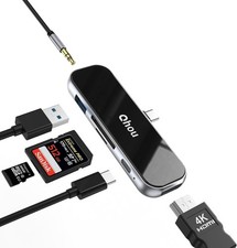 USB C Hub for iPad Pro, 6 Ports USB C Adapter for iPad Pro 2021 2020 12.9/11'' picture