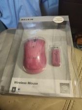 Belkin Wireless Pink Mouse with USB Adapter  F5L075 BRAND NEW picture