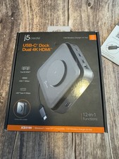 J5 Create USB-C Dual 4K HDMI 12 in 1 Dock Item #PHK7898 picture