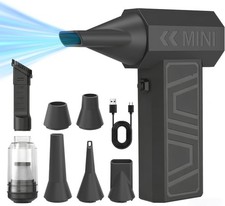 Compressed Air Duster - 3-Gear Electric Blower & Vacuum for Keyboard, Car & BBQ picture