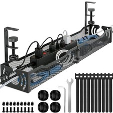 Effortless Installation 25.3'' Under Desk Cable Management in Durable Metal picture