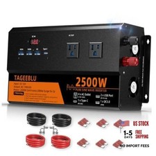 2500 Watt Inverter Pure Sine Wave 12V DC to 110V120V AC,5000W Peak 2500W picture
