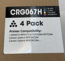 4 Cartridge Toner Set- CRG-067H -Black, Cyan, Magenta, and Yellow 067 NEW SEALED picture