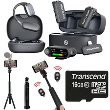 Hollyland LARK MAX 2 ULTIMATE COMBO Lavalier Mic System + Tripod, 16GB microSD picture