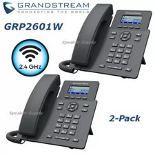 2 Grandstream GRP2601W 2-Line 2 SIP Office Phone 2.4GHz WiFi Bundle Lot picture