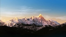 Landscape mountains sky snow snowy mountain nature peak Custom Gaming Mat Desk picture