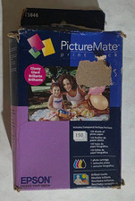 EPSON T5846 PictureMate Sealed 4x6 150 Glossy Photo Paper NO Cartridge OPEN BOX picture