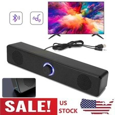 Stereo Bass Sound Computer Speakers 3.5mm USB Wired Soundbar for Desktop Laptop picture