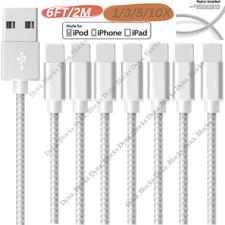Fast Charger Cable Heavy Duty 6FT For iPhone 8 7 X XR 11 12 13 14 Charging Cord picture