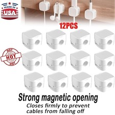 12 Pcs Cable Clip Grip Desk Wall Organizer Wire Cord Type USB Charger Holder US` picture