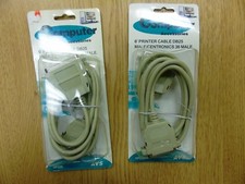 Lot of 2 - AVS HPC06 6Ft 6' Parallel Printer Cables DB25 Male /36-PIN Centronic  picture