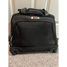 DELSEY Lightweight Black Laptop Carry On Wheels Extendable Handle Shoulder Strap picture