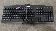 Dell SK-8110 07N242 Wired PS/2 Keyboard Black, Vintage picture
