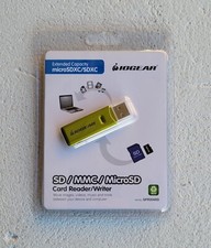 Iogear GFR204SD Flash Card MicroSD/SD/MMC Reader/Writer USB 2.0 New Sealed.  picture