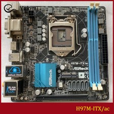 FOR ASROCK H97M-ITX/ac DDR3*2 16GB LGA 1150 D-Sub DVI-D HDMI Motherboard Test OK picture