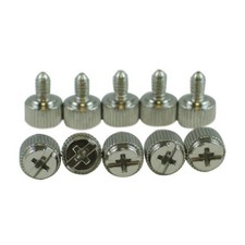 10 Chrome Computer Case Thumbscrews 6-32 for Cover / Power Supply / PCI Slots picture