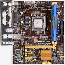 Asus H81M-D PLUS LGA1150 MicroATX Motherboard DDR3 UEFI Windows 10 Gaming Ready picture