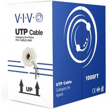 VIVO Cat5e Cable 1000ft Bulk Gray Ethernet Wire CABLE-V001 picture
