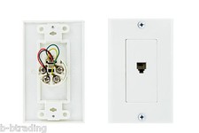 50 Leviton White Decora 4 Wire Phone Jack /Plate C2449-W picture