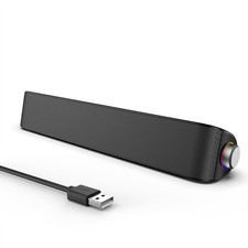 Sleek Desktop Soundbar with 6 High-Efficiency Drivers - USB & Bluetooth 5.0 picture
