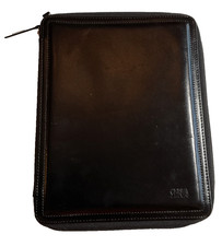 8x10 SENA Genuine Leather Black Portfolio Case for 7x9 iPad Notepad Tablet picture