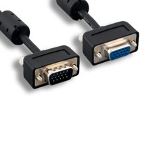 KNTK 6' Slim Type SVGA Video Extension Cable 32AWG HD15 15Pin for TV PC Monitor picture