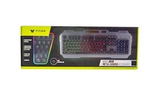 TITAN Wired LED Metal Gaming Keyboard w/Smartphone Holder picture