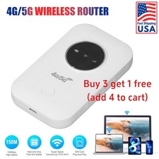 Unlocked 5G Wireless 2100 mAh WiFi Router Mobile Broadband MIFI LCD Hotspot picture