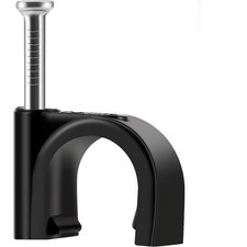 Heavy-Duty 10mm Cable Clips with Steel Nails - 100 Pack for Indoor & Outdoor Use picture